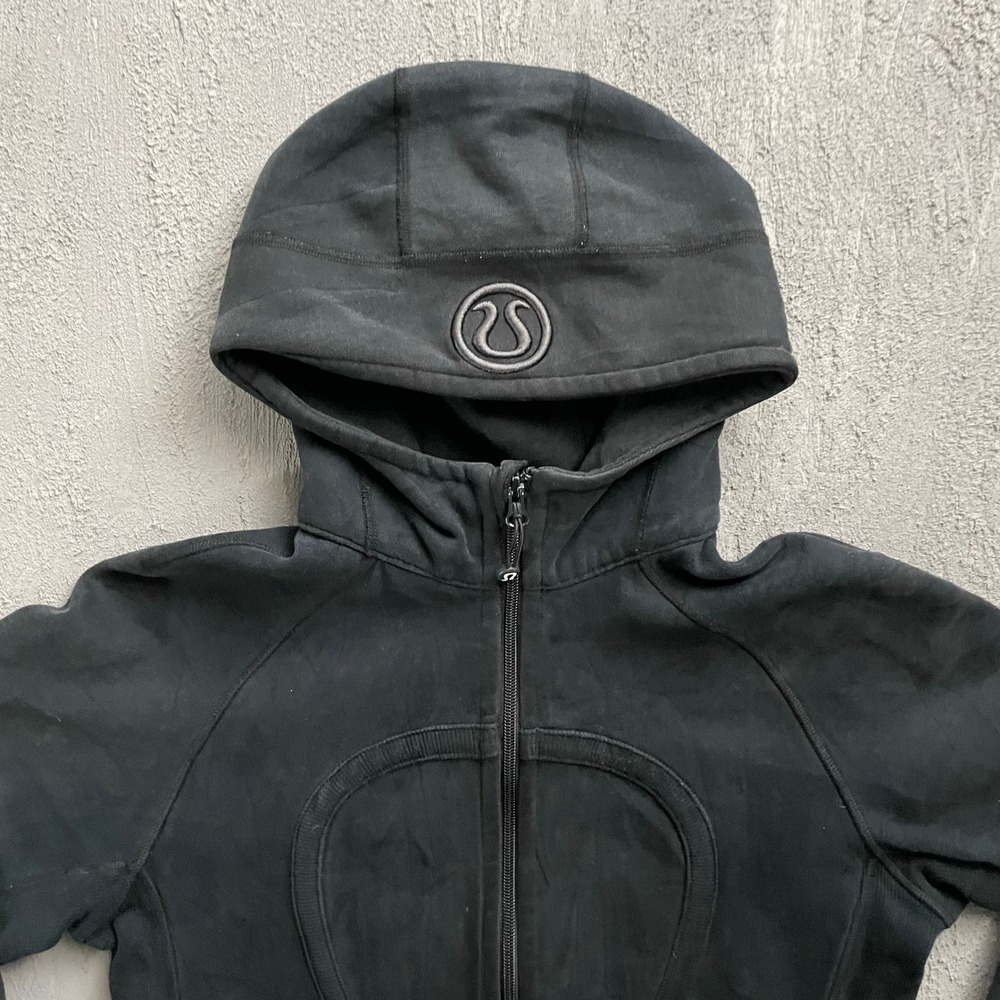 Lululemon Scuba Full Zip Hoodie Womens Medium Black - Picture 2 of 9
